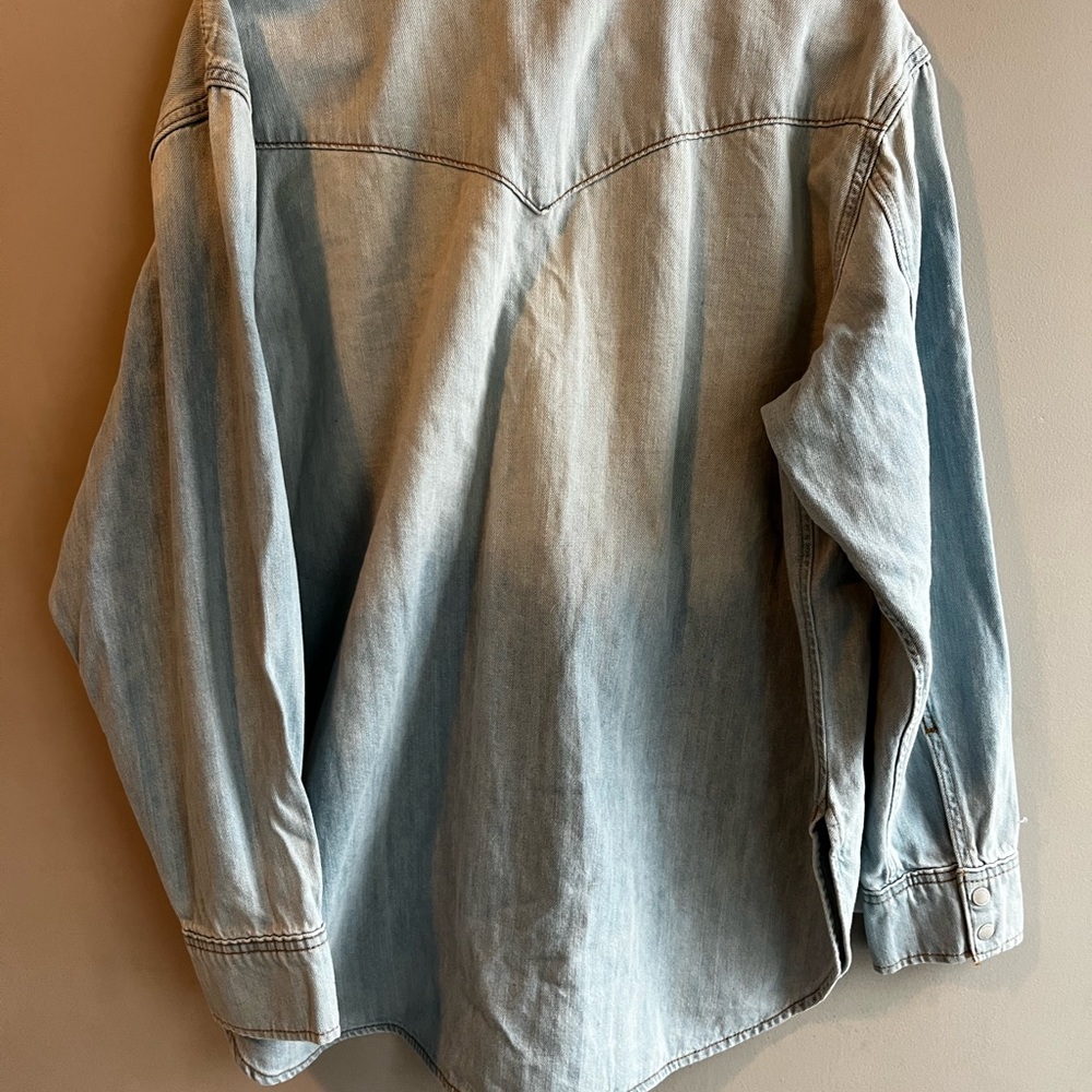 Universal Thread Light Blue Denim Shirt Celestial Western Stars Large - Picture 11 of 13
